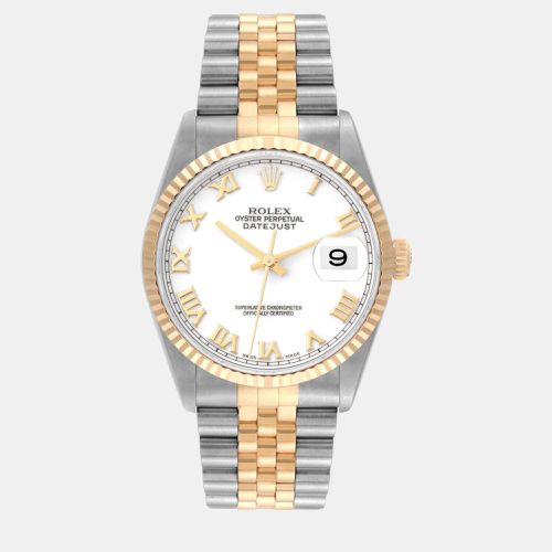 Rolex Datejust Steel Yellow Gold White Dial Men's Watch 36 mm - Rolex - Modalova