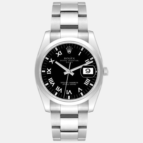 Rolex Date Black Dial Steel Men's Watch 34 mm - Rolex - Modalova