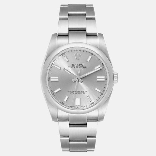 Rolex Oyster Perpetual Grey Dial Steel Men's Watch 36 mm - Rolex - Modalova