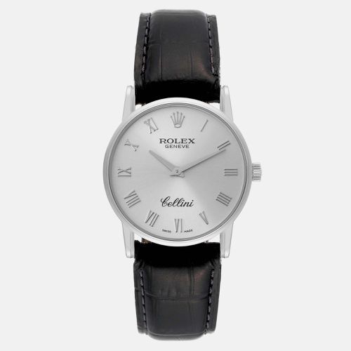 Rolex Cellini Classic Silver Dial White Gold Men's Watch 31.8 mm - Rolex - Modalova