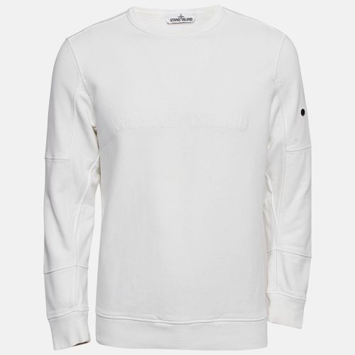 Logo Embroidered Cotton Sweatshirt M - Stone Island - Modalova