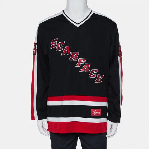 Supreme Black Scarface Embroidered Synthetic Paneled Hockey Jersey L - Supreme - Modalova