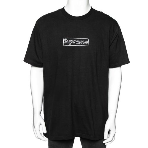 Supreme Black Cotton Logo Printed Crew Neck T-Shirt L - Supreme - Modalova