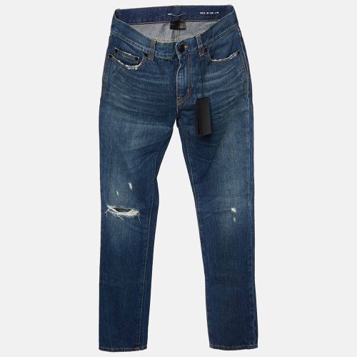 Saint Laurent Distressed Denim Slim Fit Jeans S/Waist 31" - Saint Laurent Paris - Modalova