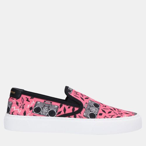 Saint Laurent Printed Canvas and Leather Sneakers Size 41.5 - Saint Laurent Paris - Modalova