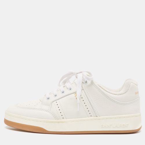 Saint Laurent White Leather SL/61 Lace Up Sneakers Size 40 - Saint Laurent Paris - Modalova