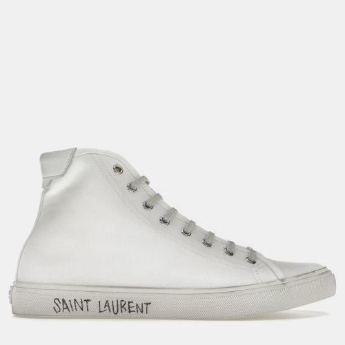 Saint Laurent White Malibu MidOptic Sneaker EU 41 - Saint Laurent Paris - Modalova