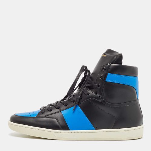 Saint Laurent Black/Blue Leather SL-10H High Top Sneakers Size 45 - Saint Laurent Paris - Modalova