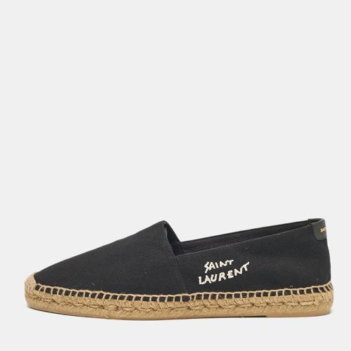 Saint Laurent Black Canvas Slip On Espadrille Size 45 - Saint Laurent Paris - Modalova