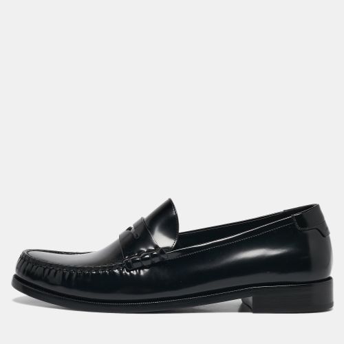 Saint Laurent Black Leather Slip On Loafers Size 44 - Saint Laurent Paris - Modalova