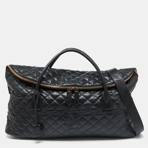 Saint Laurent Black Quilted Leather Giant Travel Bag - Saint Laurent Paris - Modalova