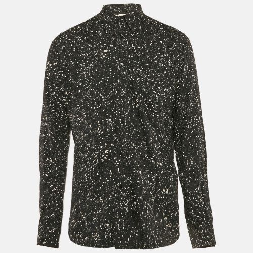 Saint Laurent Black Print Crepe Full Sleeve Shirt XL - Saint Laurent Paris - Modalova