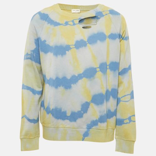 Saint Laurent Paris Tie-Dye Cotton Distressed Sweatshirt XL - Saint Laurent Paris - Modalova