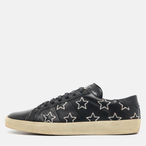 Saint Laurent Black Leather Court Classic Star Low Top Sneakers Size 44 - Saint Laurent Paris - Modalova