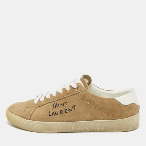 Saint Laurent Leather and Suede Court Classic Lace Up Sneakers Size 43 - Saint Laurent Paris - Modalova