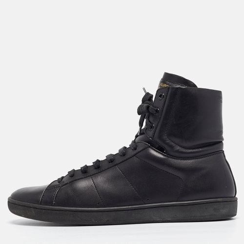 Saint Laurent Black Leather High Top Sneakers Size 43 - Saint Laurent Paris - Modalova