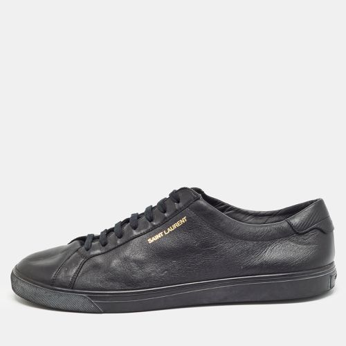 Saint Laurent Black Leather Court Classic Lace Up Sneakers Size 47 - Saint Laurent Paris - Modalova