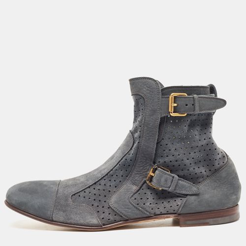 Saint Laurent Grey Suede Blake Jodhpur Ankle Boots Size 45 - Saint Laurent Paris - Modalova