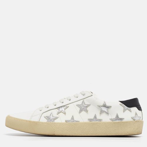 Saint Laurent White Leather Court Classic California Star Sneakers Size 41 - Saint Laurent Paris - Modalova