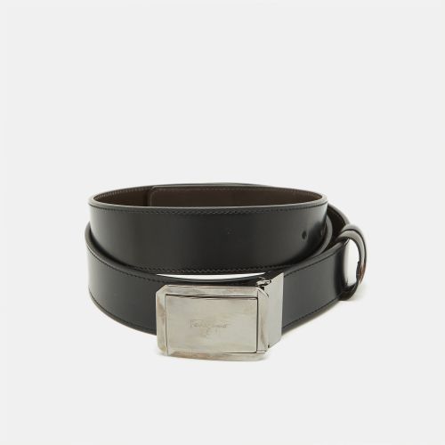 Brown Leather Cut to Size Buckle Belt - Salvatore Ferragamo - Modalova