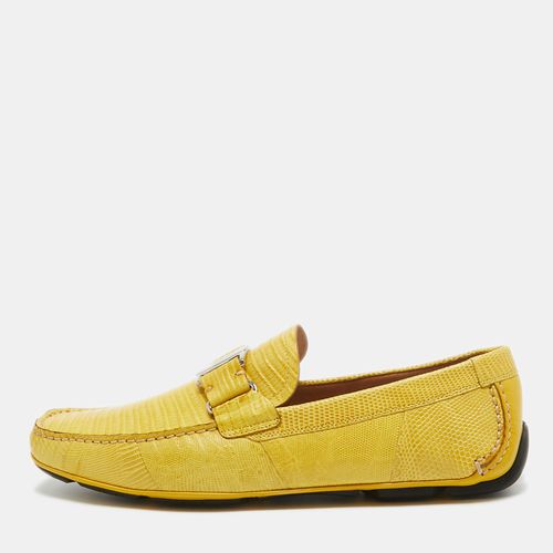 Salvatore Ferragamo Yellow Lizard Sardegna Loafers Size 43 - Salvatore Ferragamo - Modalova