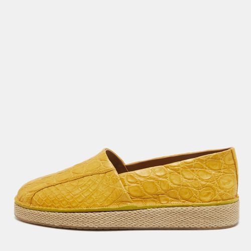 Salvatore Ferragamo Yellow Crocodile Lampedusa Espadrilles Size 43 - Salvatore Ferragamo - Modalova