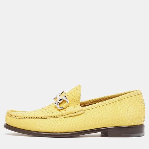 Salvatore Ferragamo Yellow Python Mason Loafers Size 41 - Salvatore Ferragamo - Modalova