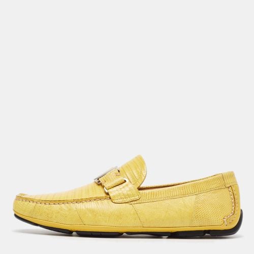 Salvatore Ferragamo Yellow Lizard Sardegna Loafers Size 41.5 - Salvatore Ferragamo - Modalova