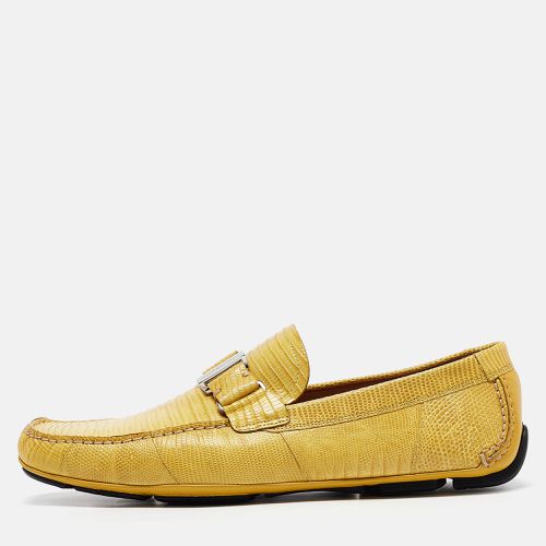 Salvatore Ferragamo Yellow Lizard Sardegna Loafers Size 44.5 - Salvatore Ferragamo - Modalova