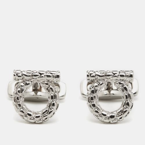 Salvatore Ferragamo Gancini Silver Tone Metal Cufflinks - Salvatore Ferragamo - Modalova