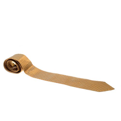 Salvatore Ferragamo Vintage Mustard Textured Silk Jacquard Tie - Salvatore Ferragamo - Modalova