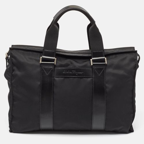 Salvatore Ferragamo Black Nylon ZIp Tote - Salvatore Ferragamo - Modalova