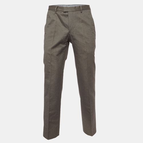 Salvatore Ferragamo Grey Cotton Straight Leg Trousers M - Salvatore Ferragamo - Modalova