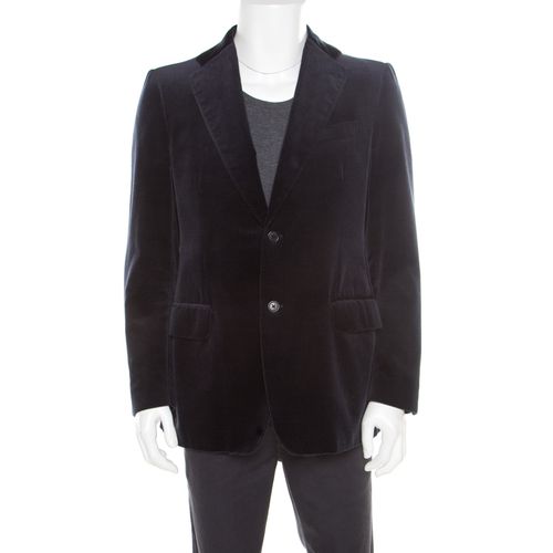 Mini Houndstooth Patterned Velvet Blazer L - Salvatore Ferragamo - Modalova