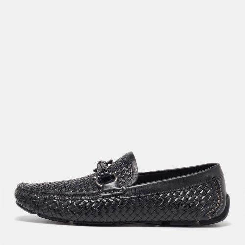 Salvatore Ferragamo Black Woven Leather Gancini Penny Loafers Size 40 - Salvatore Ferragamo - Modalova