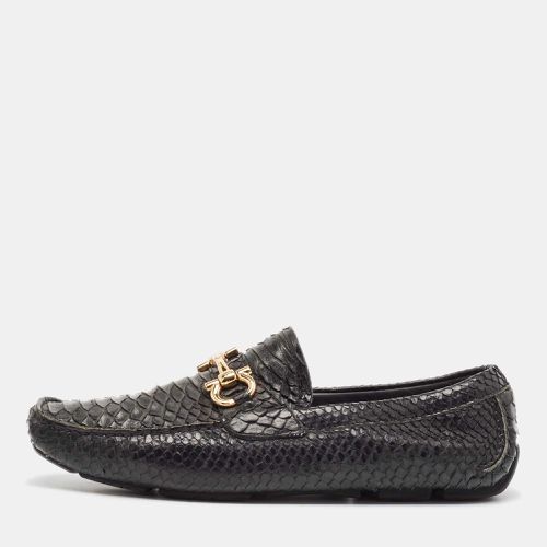 Salvatore Ferragamo Black Python Leather Mason Loafers Size 43.5 - Salvatore Ferragamo - Modalova