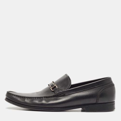 Salvatore Ferragamo Black Leather Gancini Loafers Size 45.5 - Salvatore Ferragamo - Modalova