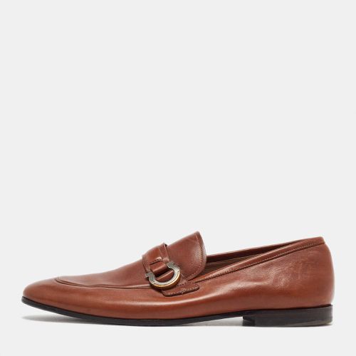 Salvatore Ferragamo Brown Leather Gancini Bit Penny Loafers Size 44 - Salvatore Ferragamo - Modalova