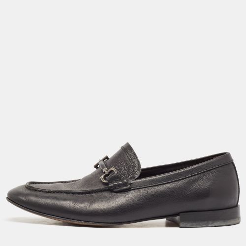 Salvatore Ferragamo Black Leather Gancini Slip On Loafers Size 41 - Salvatore Ferragamo - Modalova