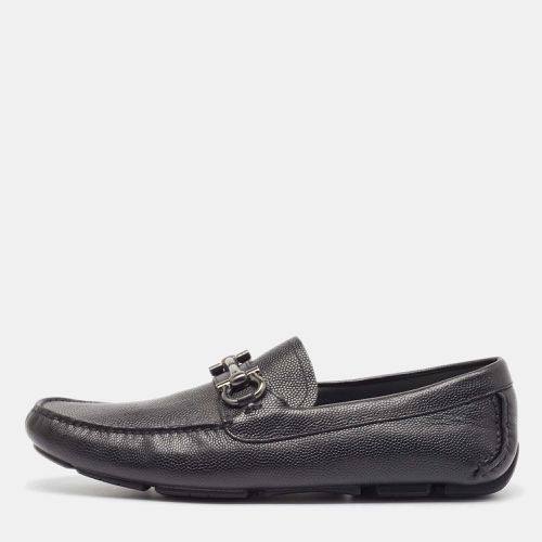 Salvatore Ferragamo Black Leather Gancini Slip On Loafers Size 44.5 - Salvatore Ferragamo - Modalova