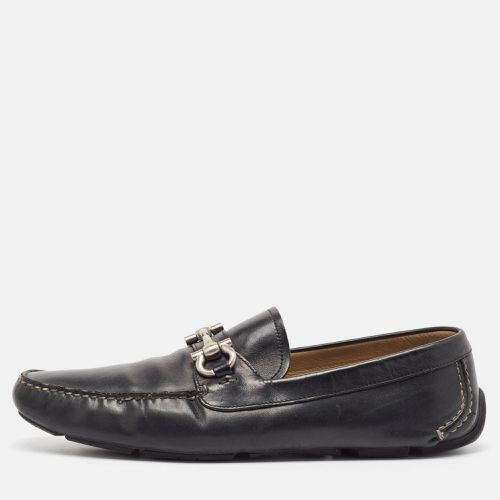 Salvatore Ferragamo Black Leather Gancio Loafers Size 47 - Salvatore Ferragamo - Modalova