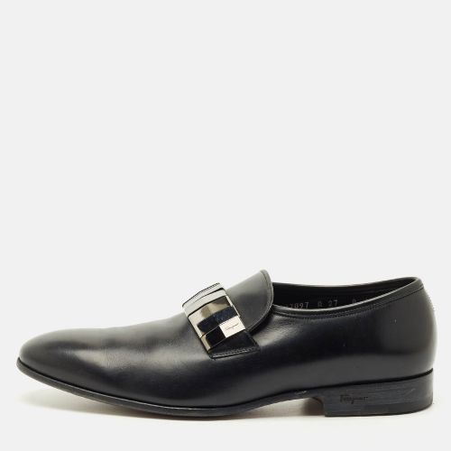 Salvatore Ferragamo Black Leather Embellished Slip On Loafers Size 42 - Salvatore Ferragamo - Modalova