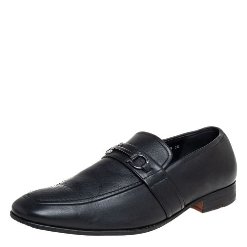 Salvatore Ferragamo Black Leather Slip On Loafers Size 43.5 - Salvatore Ferragamo - Modalova