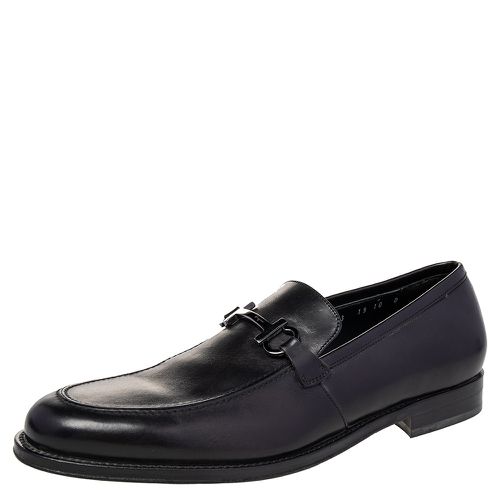 Salvatore Ferragamo Black Leather Gancini Bit Loafers Size 44 - Salvatore Ferragamo - Modalova