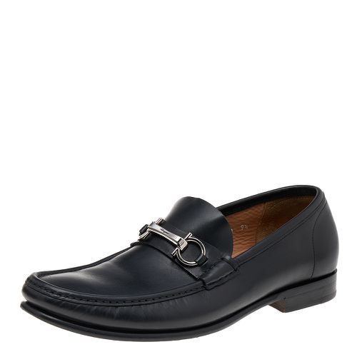 Salvatore Ferragamo Black Leather Gancio Slip On Loafers Size 43.5 - Salvatore Ferragamo - Modalova