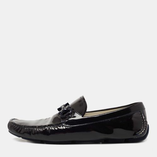 Salvatore Ferragamo Dark Purples Patent Leather Mason Loafers Size 44 - Salvatore Ferragamo - Modalova