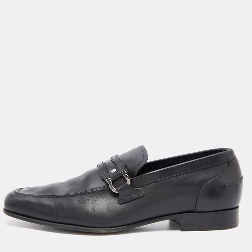 Salvatore Ferragamo Black Leaher Gancini Bit Slip On Loafers Size 41 - Salvatore Ferragamo - Modalova