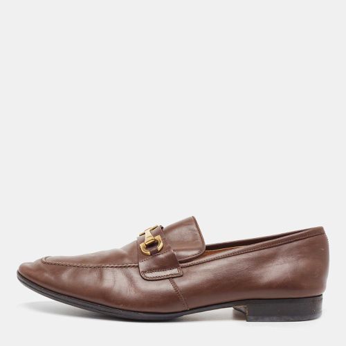 Salvatore Ferragamo Brown Leather Horsebit Slip On Loafers Size 45 - Salvatore Ferragamo - Modalova