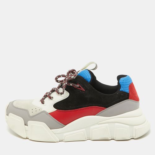 Salvatore Ferragamo Multicolor Leather and Suede Lace Up Sneakers Size 40 - Salvatore Ferragamo - Modalova