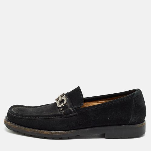 Salvatore Ferragamo Black Suede Slip On Loafers Size 44.5 - Salvatore Ferragamo - Modalova